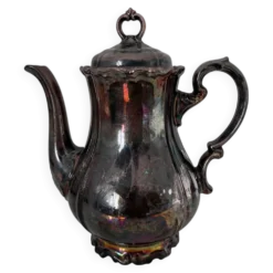 Cafetière en porcelaine métallisée