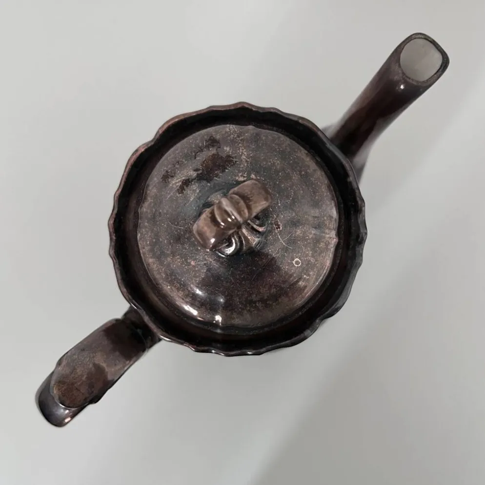 Cafetière en porcelaine métallisée