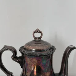 Cafetière en porcelaine métallisée
