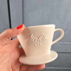 Cafetière filtre ancienne Melitta 101 céramique blanche complète vintage
