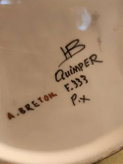 Cafetière HB Quimper décor perlé