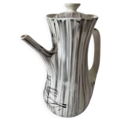 Cafetière Niderviller décor Chatons – faïence expressive années 50