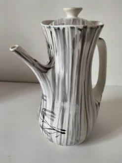 Cafetière Niderviller décor Chatons – faïence expressive années 50