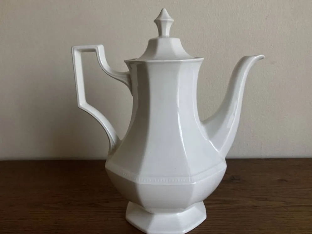 Cafetière néo classique octogonale perles Johnson Brothers 1960