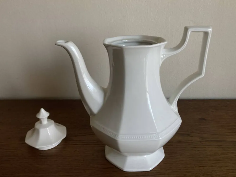 Cafetière néo classique octogonale perles Johnson Brothers 1960