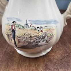 Cafetière Sarreguemines Obernai Henri Loux au long bec – Décor alsacien