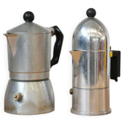 Cafetières Moka Bialetti et Alessi des années 1970 – Design italien emblématique