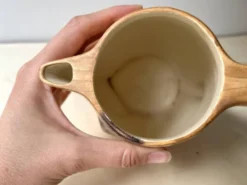 Cafetière + sucrier faux bois Grandjean Jourdan Vallauris vintage