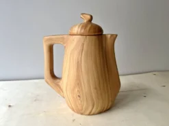 Cafetière + sucrier faux bois Grandjean Jourdan Vallauris vintage