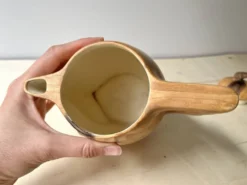Cafetière + sucrier faux bois Grandjean Jourdan Vallauris vintage
