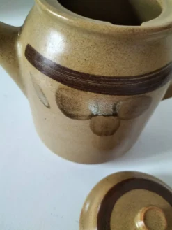 Cafetière/théière en grès Sarreguemines Lorraine 70’s