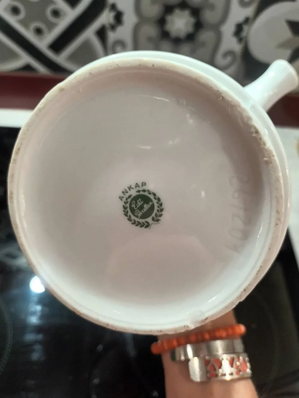 Cafetière vintage en porcelaine italienne ankap – décennie 19708