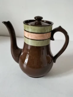 Cafetière vintage Sadler en céramique émaillée – Années 60/70
