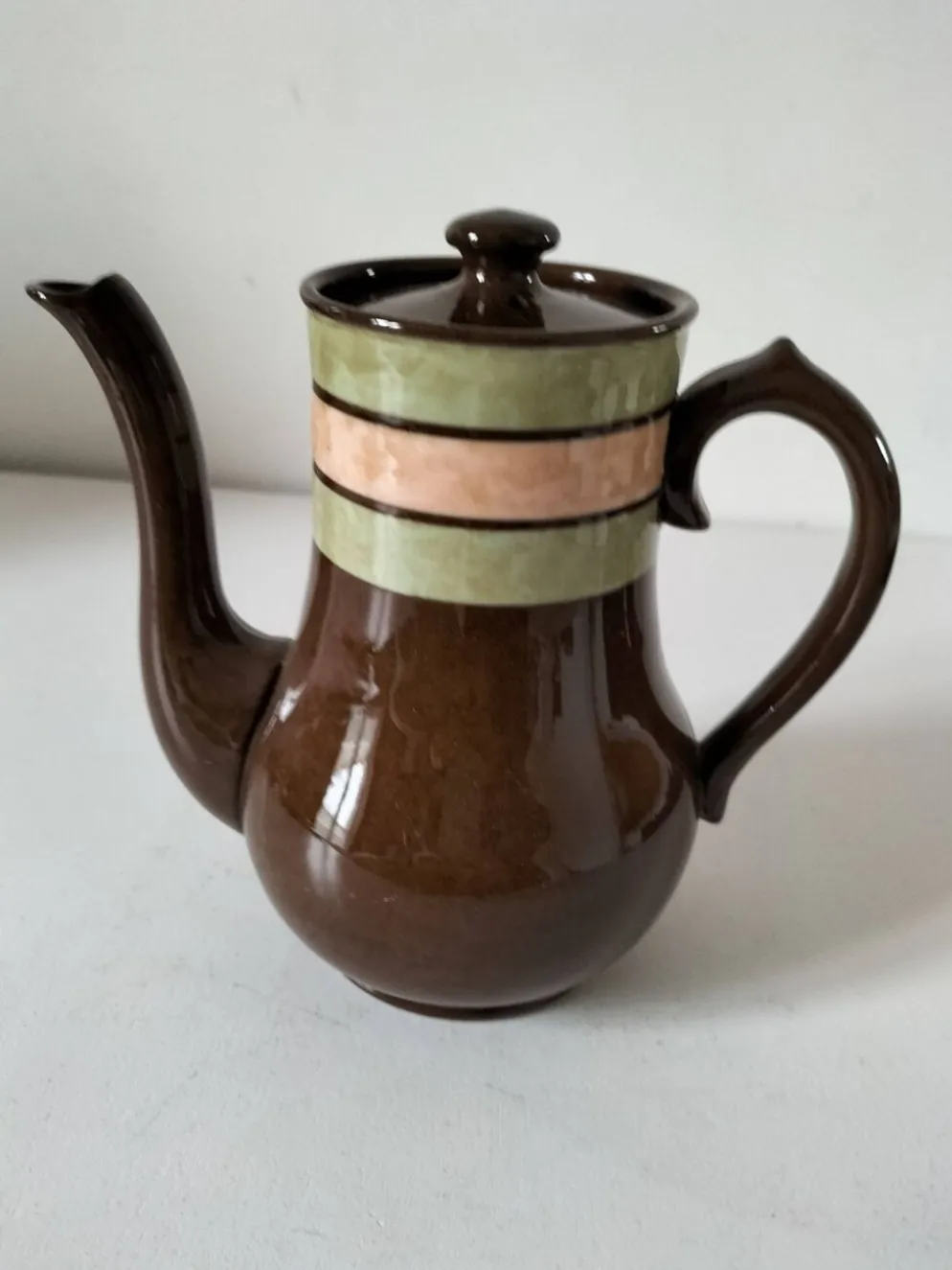 Cafetière vintage Sadler en céramique émaillée – Années 60/70