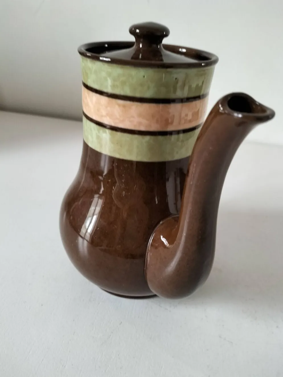 Cafetière vintage Sadler en céramique émaillée – Années 60/70