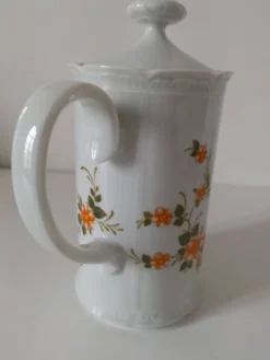 Cafetière vintage Winterling Bavaria décor floral orange