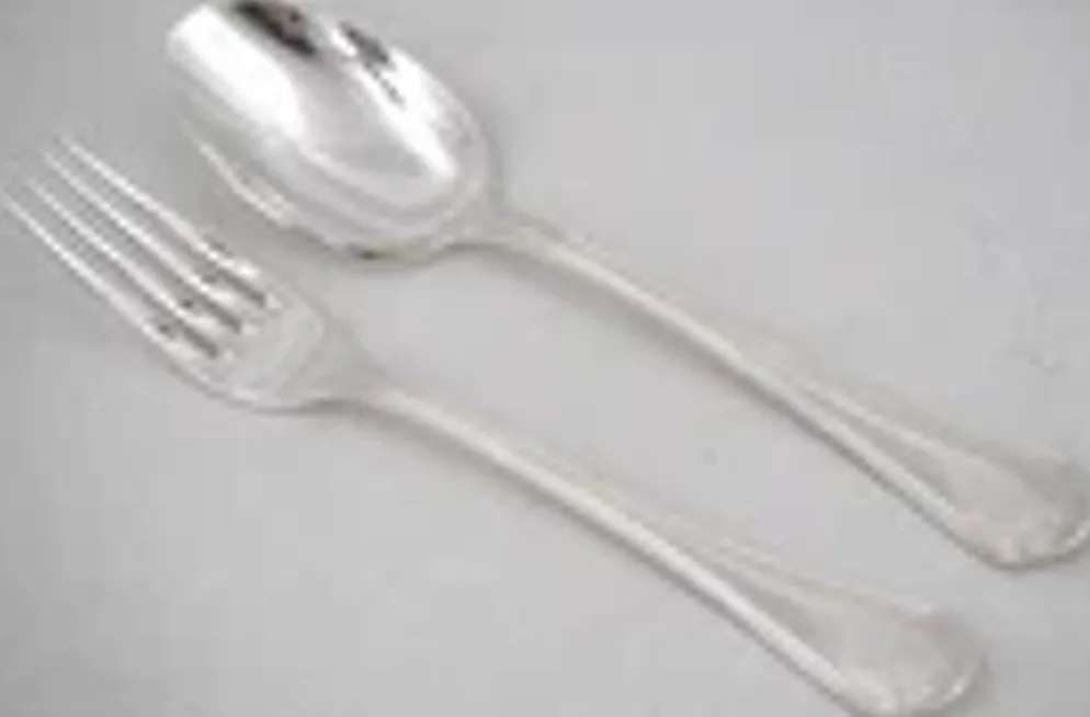 Cailar Bayard, 12 couverts à entremets, dessert, 24 pièces modèle Contours.