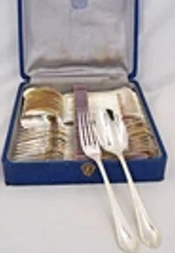 Cailar Bayard, 12 couverts à entremets, dessert, 24 pièces modèle Contours.