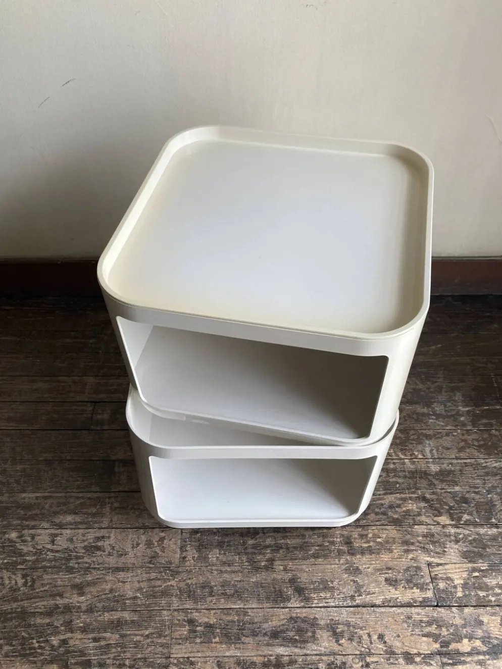 Caisson Componibili 4970 Castelli pour Kartell 1969 blanc Space Aage 1969