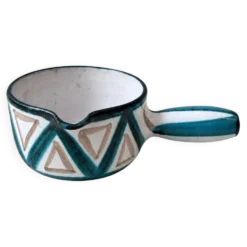 Caquelon en céramique de R. Picault décor de chevrons
