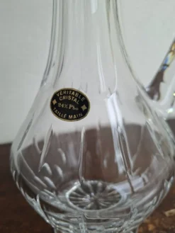 carafe aiguière Estampillée Cristallerie De Lorrai