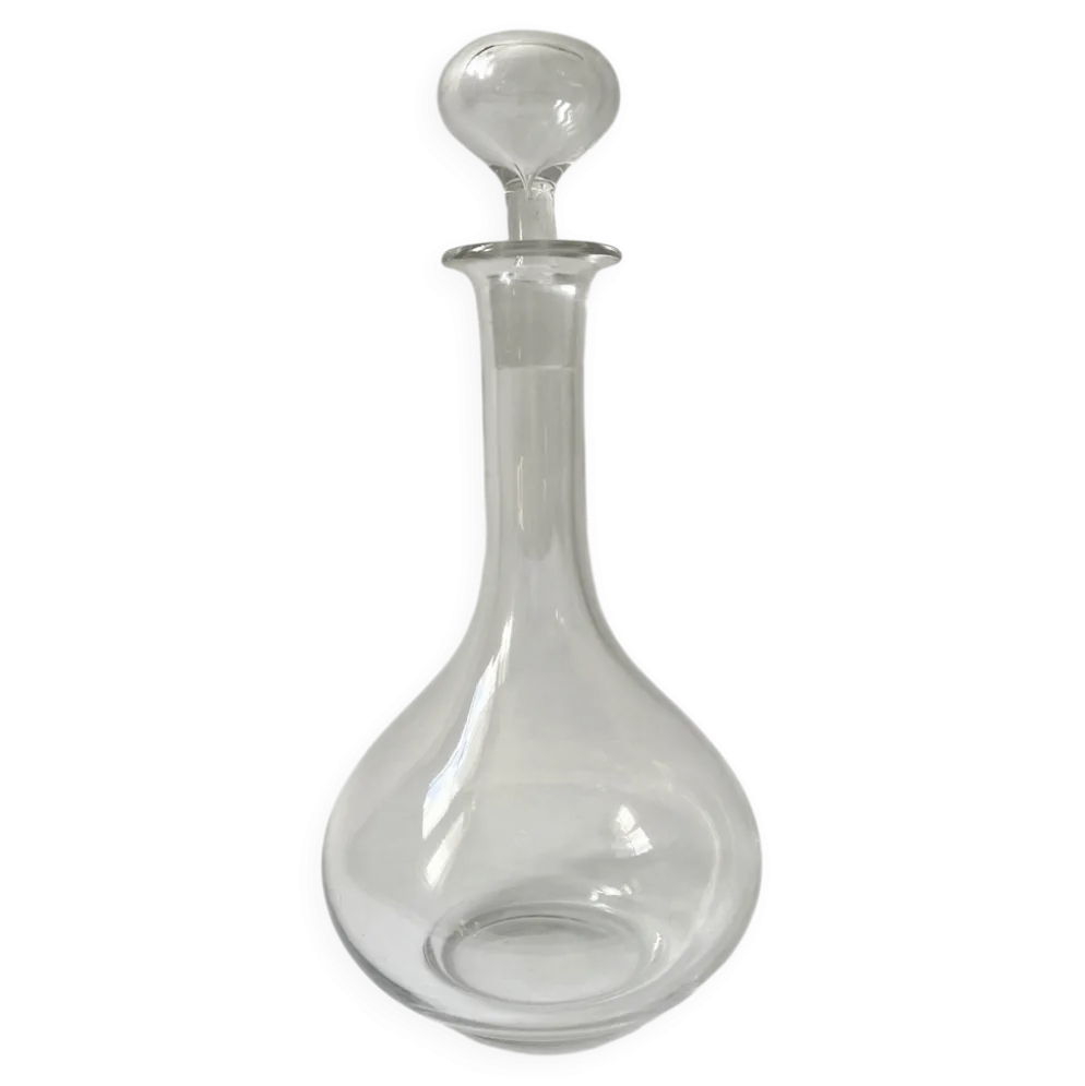 Carafe ancienne en verre avec bouchon – Première moitié du XXe siècle