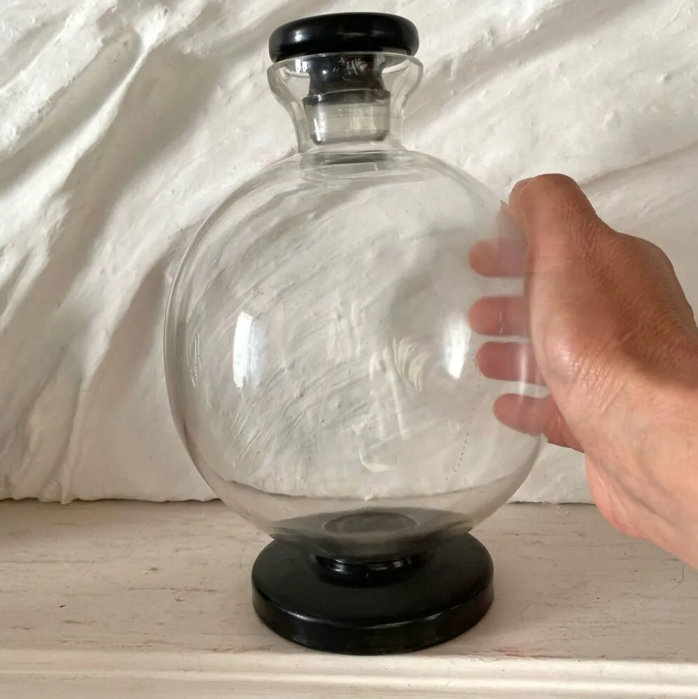 Carafe Art deco haut de gamme en verre et « onyx »