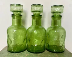 Carafe bouteille en verre depoli
