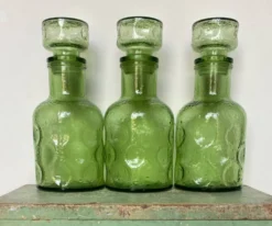 Carafe bouteille en verre depoli