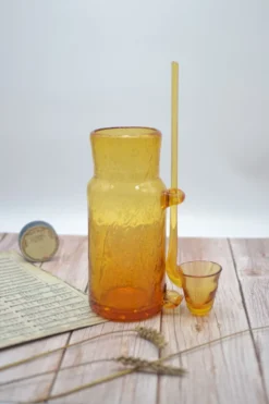Carafe à champagne ou soupe champenoise en verre soufflé
