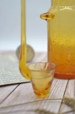 Carafe à champagne ou soupe champenoise en verre soufflé