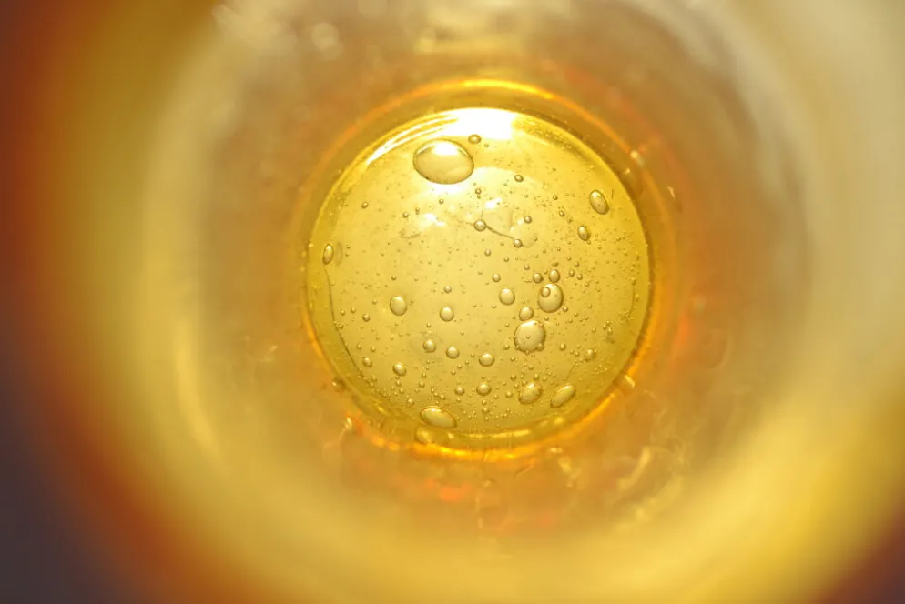 Carafe à champagne ou soupe champenoise en verre soufflé