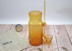 Carafe à champagne ou soupe champenoise en verre soufflé