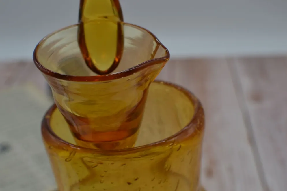 Carafe à champagne ou soupe champenoise en verre soufflé