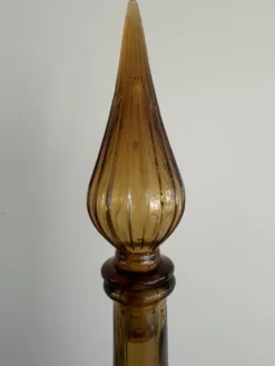 Carafe à décanter vintage en verre Empoli avec bouchon, Italie, années 1960
