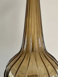 Carafe à décanter vintage en verre Empoli avec bouchon, Italie, années 1960