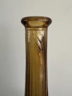 Carafe à décanter vintage en verre Empoli avec bouchon, Italie, années 1960