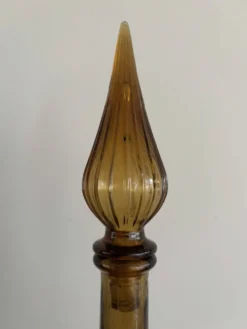 Carafe à décanter vintage en verre Empoli avec bouchon, Italie, années 1960