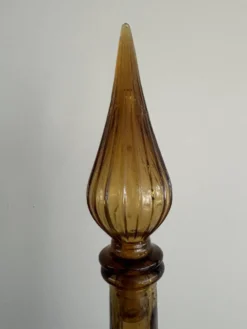 Carafe à décanter vintage en verre Empoli avec bouchon, Italie, années 1960