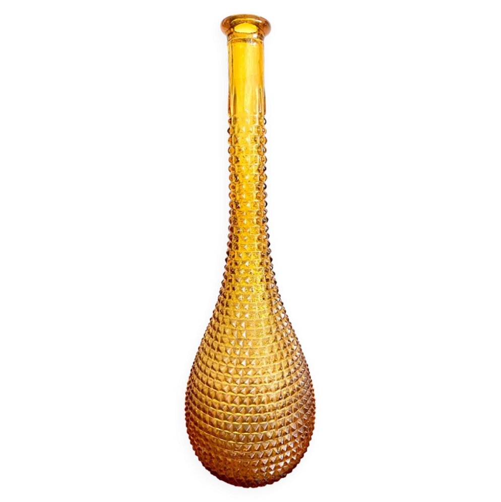 Carafe Empoli ambrée vintage