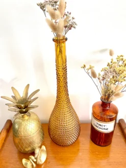 Carafe Empoli ambrée vintage