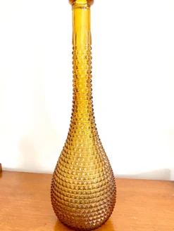 Carafe Empoli ambrée vintage