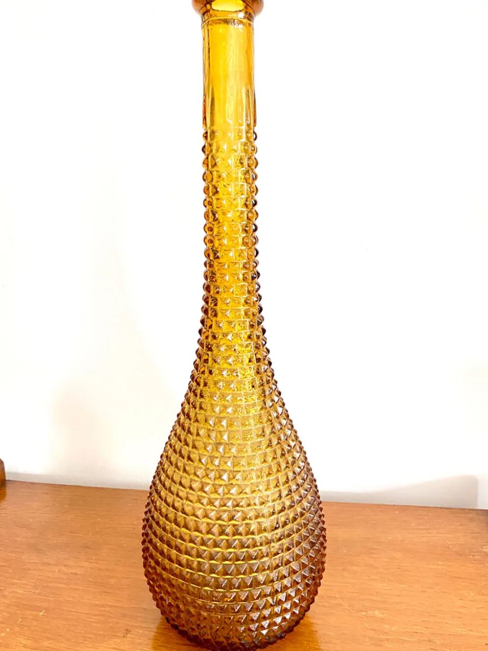 Carafe Empoli ambrée vintage