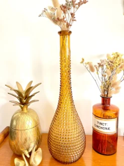 Carafe Empoli ambrée vintage