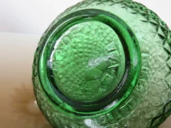 Carafe empoli made in italy verre pointe de diamant années 60 70