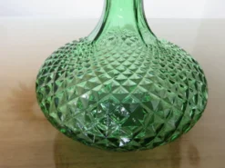Carafe empoli made in italy verre pointe de diamant années 60 70