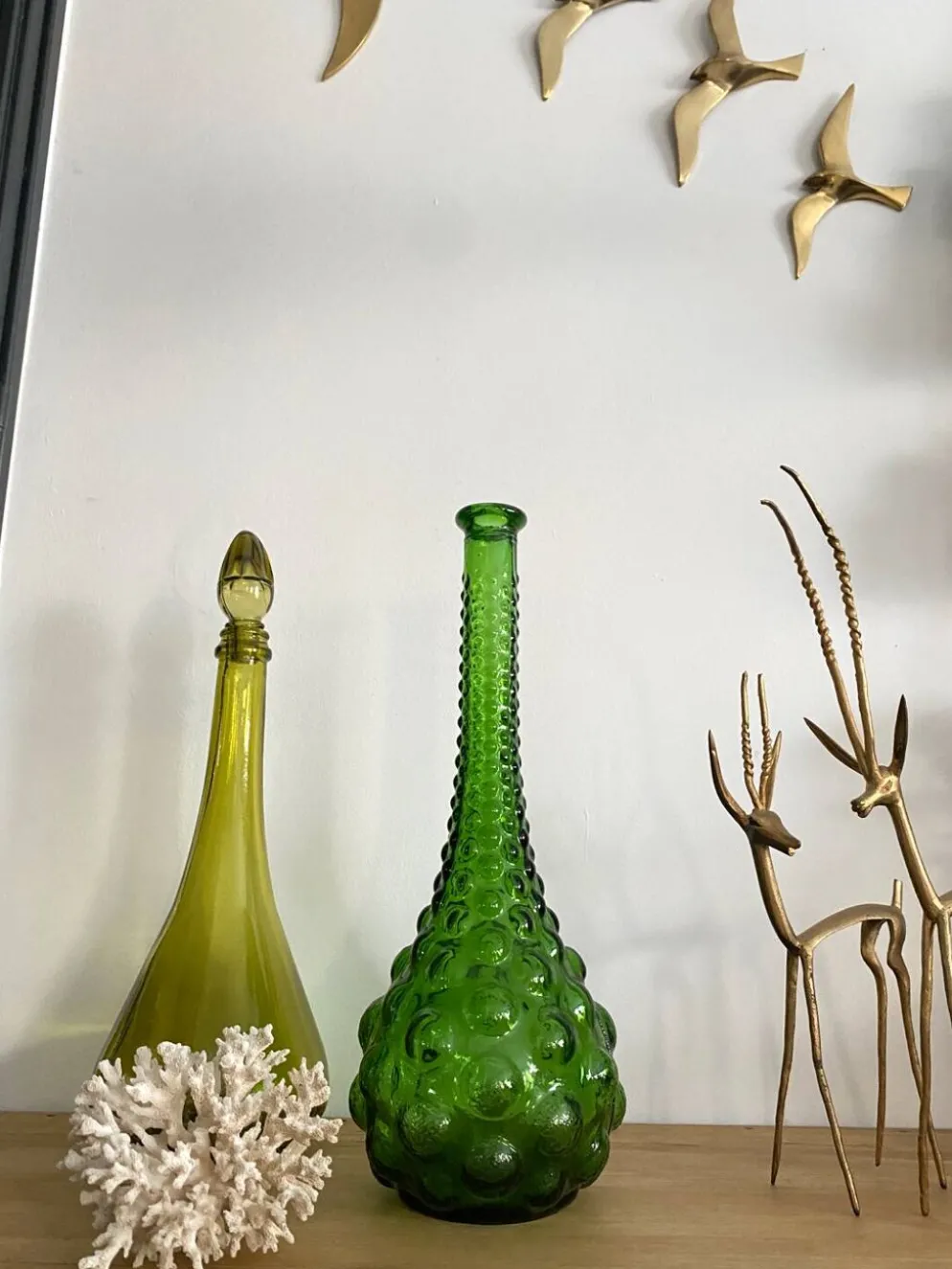 Carafe Empoli verte vintage