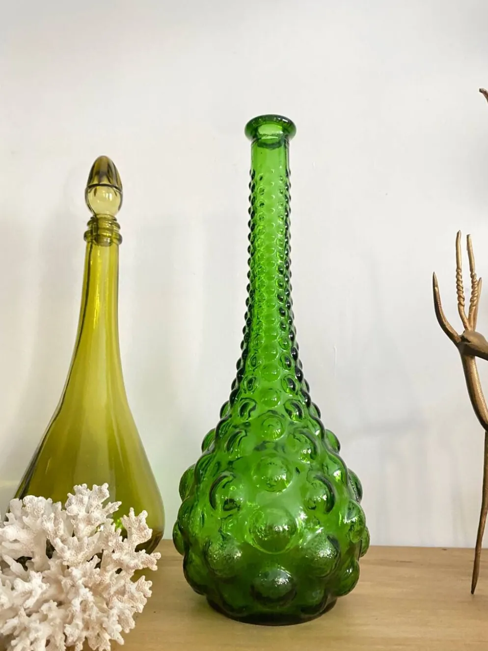 Carafe Empoli verte vintage