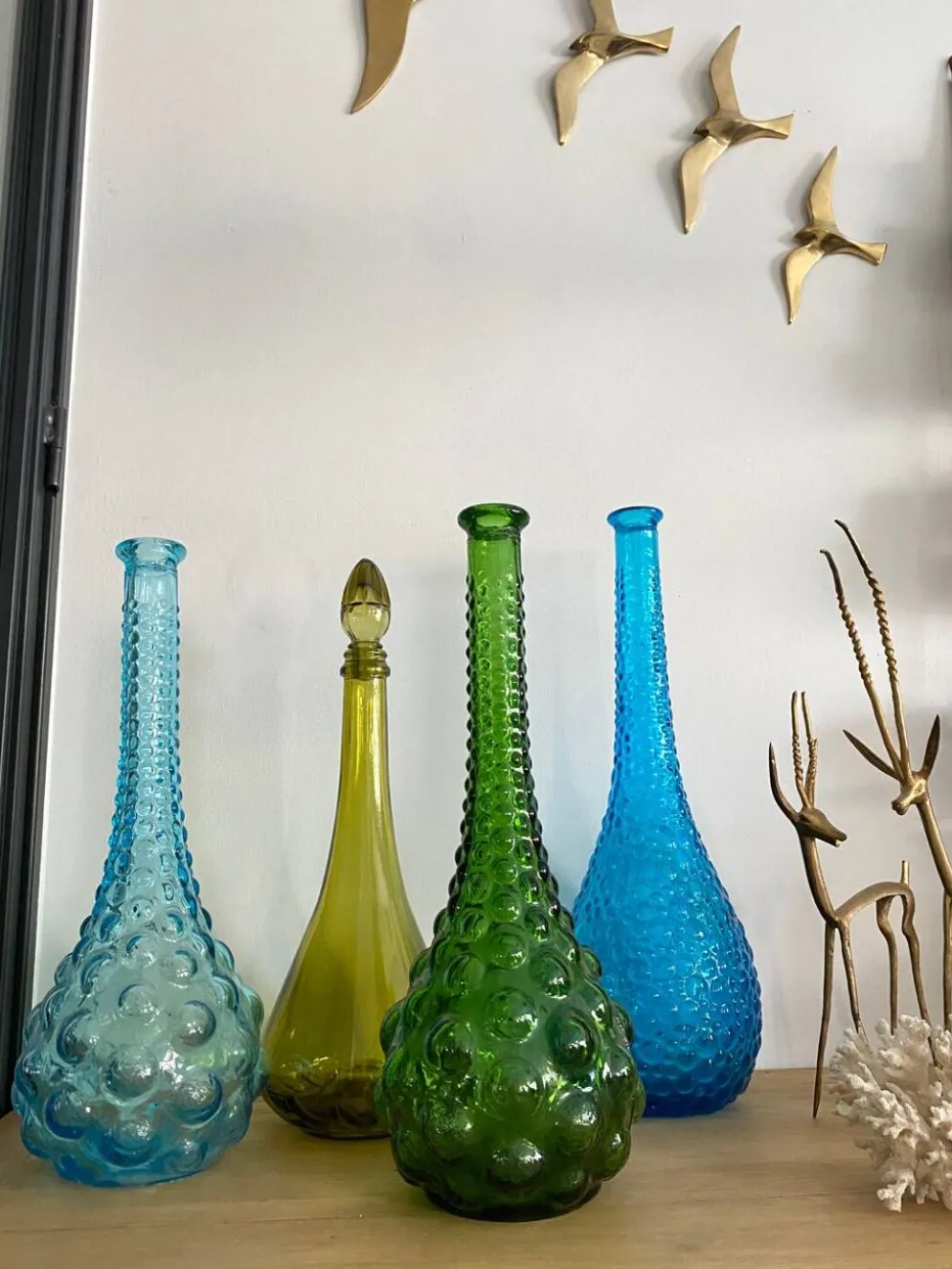 Carafe Empoli verte vintage