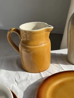 Carafe en céramique jaune Grès Kilt 1 litre H17